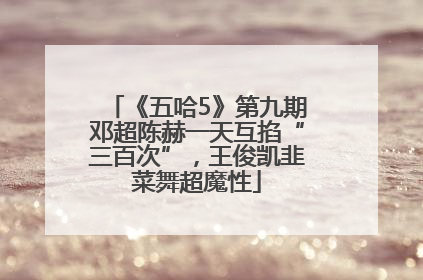 《五哈5》第九期邓超陈赫一天互掐“三百次”，王俊凯韭菜舞超魔性