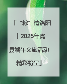 “粽”情洛阳丨2025年嵩县端午文旅活动精彩纷呈