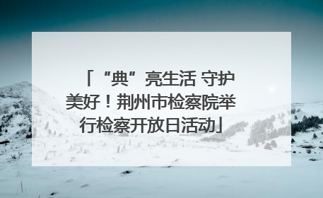 “典”亮生活 守护美好！荆州市检察院举行检察开放日活动