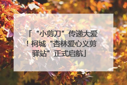 “小剪刀”传递大爱！柯城“杏林爱心义剪驿站”正式启航