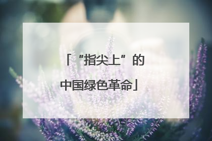 “指尖上”的中国绿色革命