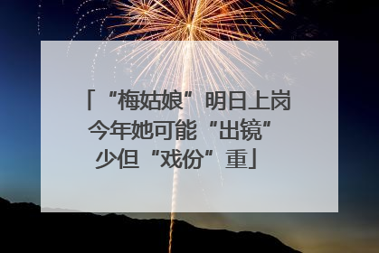 “梅姑娘”明日上岗 今年她可能“出镜”少但“戏份”重