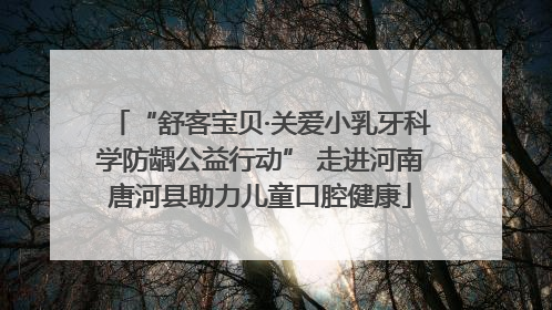 “舒客宝贝·关爱小乳牙科学防龋公益行动” 走进河南唐河县助力儿童口腔健康