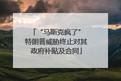 “马斯克疯了” 特朗普威胁终止对其政府补贴及合同