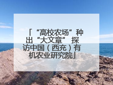 “高校农场”种出“大文章” 探访中国（西充）有机农业研究院