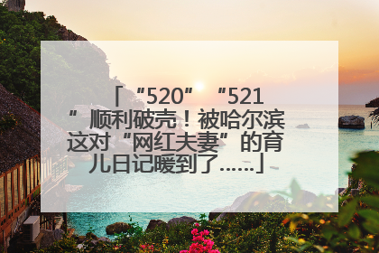 “520”“521”顺利破壳！被哈尔滨这对“网红夫妻”的育儿日记暖到了……