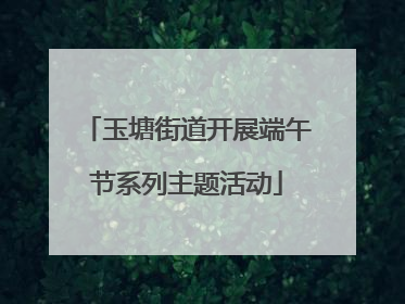 玉塘街道开展端午节系列主题活动