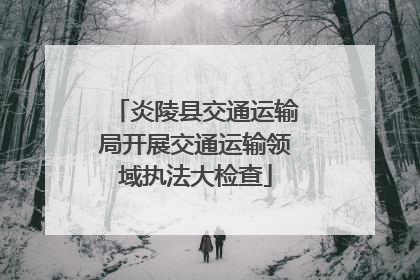 炎陵县交通运输局开展交通运输领域执法大检查