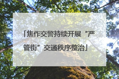 焦作交警持续开展“严管街”交通秩序整治