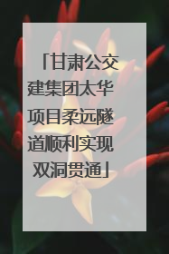 甘肃公交建集团太华项目柔远隧道顺利实现双洞贯通