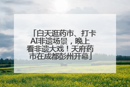 白天逛药市、打卡AI非遗场景，晚上看非遗大戏！天府药市在成都彭州开幕
