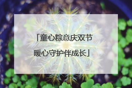 童心粽意庆双节 暖心守护伴成长