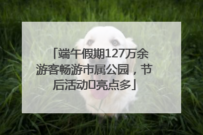 端午假期127万余游客畅游市属公园，节后活动﻿亮点多