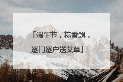 端午节，粽香飘，逐门逐户送艾草