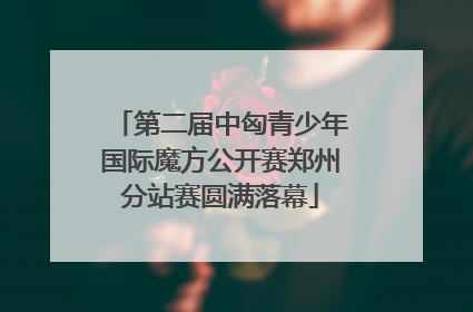 第二届中匈青少年国际魔方公开赛郑州分站赛圆满落幕