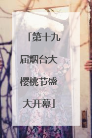 第十九届烟台大樱桃节盛大开幕