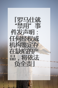 罗马仕就“禁用”事件发声明：任何经权威机构鉴定存在缺陷的产品，将依法负全责