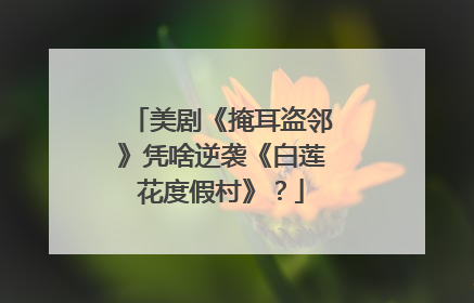 美剧《掩耳盗邻》凭啥逆袭《白莲花度假村》？