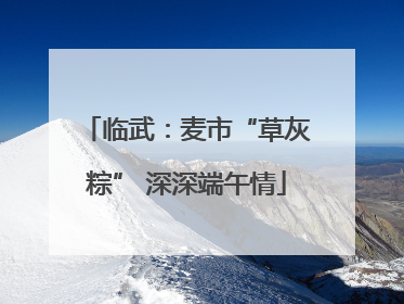 临武：麦市“草灰粽” 深深端午情