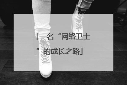 一名“网络卫士”的成长之路