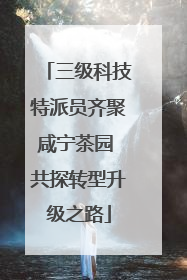 三级科技特派员齐聚咸宁茶园 共探转型升级之路