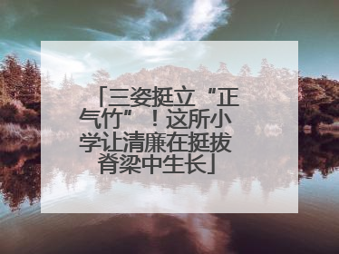 三姿挺立“正气竹”！这所小学让清廉在挺拔脊梁中生长