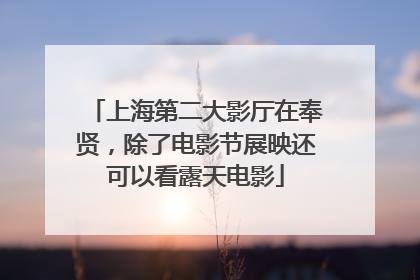 上海第二大影厅在奉贤，除了电影节展映还可以看露天电影