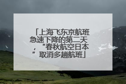 上海飞东京航班急速下降的第二天，“春秋航空日本”取消多趟航班