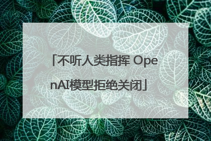 不听人类指挥 OpenAI模型拒绝关闭