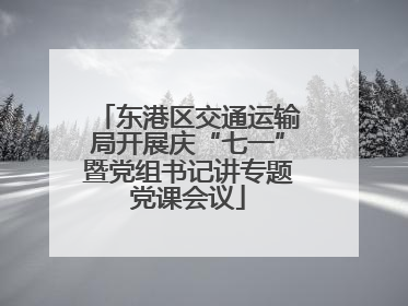 东港区交通运输局开展庆“七一”暨党组书记讲专题党课会议