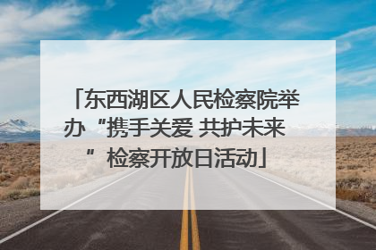 东西湖区人民检察院举办“携手关爱 共护未来”检察开放日活动