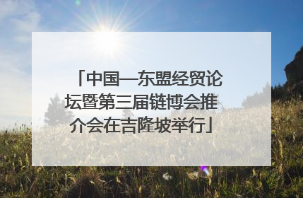 中国—东盟经贸论坛暨第三届链博会推介会在吉隆坡举行