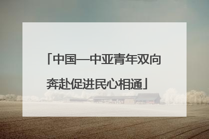 中国—中亚青年双向奔赴促进民心相通