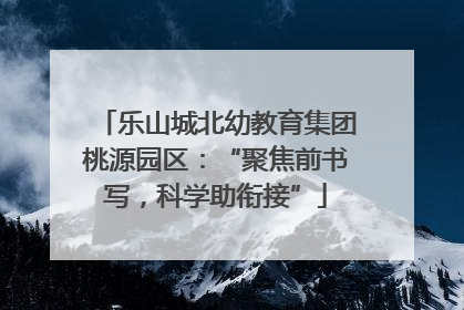 乐山城北幼教育集团桃源园区：“聚焦前书写，科学助衔接”
