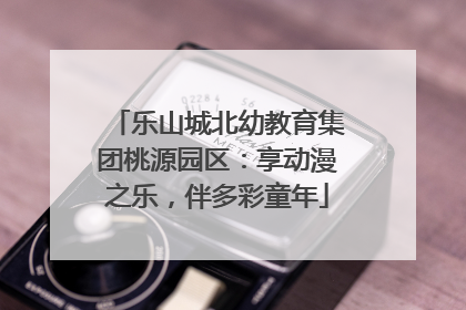 乐山城北幼教育集团桃源园区：享动漫之乐，伴多彩童年