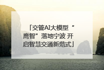 交管AI大模型“鹰智”落地宁波 开启智慧交通新范式