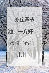 亦庄调节池：一方好水引“客”来