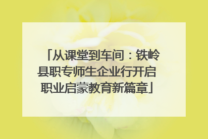 从课堂到车间：铁岭县职专师生企业行开启职业启蒙教育新篇章