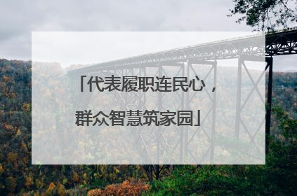 代表履职连民心，群众智慧筑家园