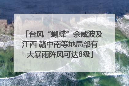 台风“蝴蝶”余威波及江西 赣中南等地局部有大暴雨阵风可达8级