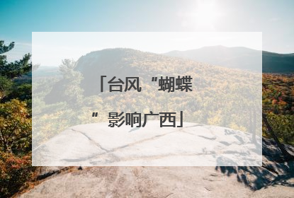 台风“蝴蝶”影响广西