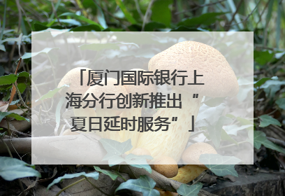 厦门国际银行上海分行创新推出“夏日延时服务”