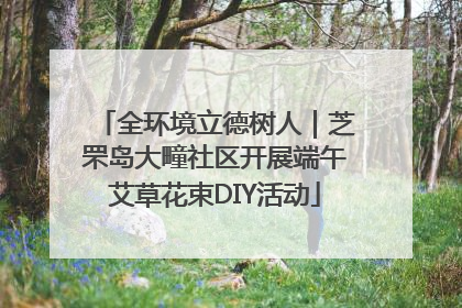 全环境立德树人｜芝罘岛大疃社区开展端午艾草花束DIY活动