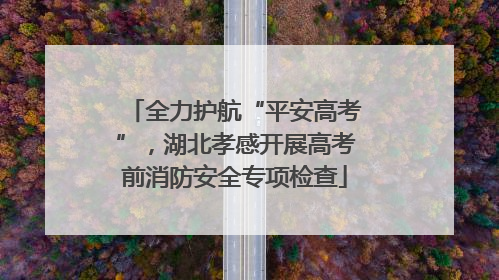 全力护航“平安高考”，湖北孝感开展高考前消防安全专项检查