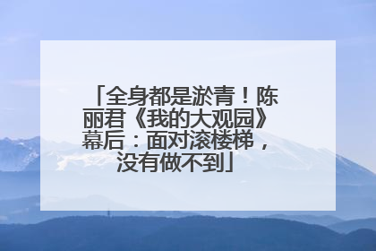 全身都是淤青！陈丽君《我的大观园》幕后：面对滚楼梯，没有做不到