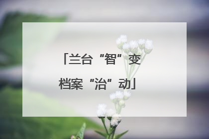 兰台“智”变 档案“治”动