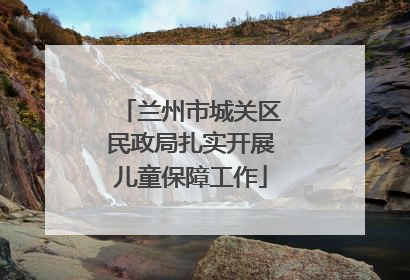 兰州市城关区民政局扎实开展儿童保障工作
