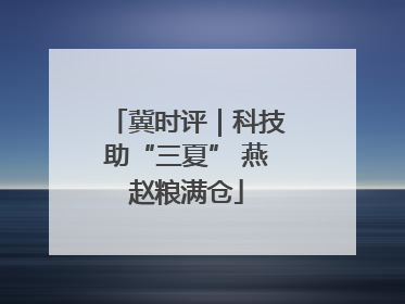 冀时评｜科技助“三夏” 燕赵粮满仓