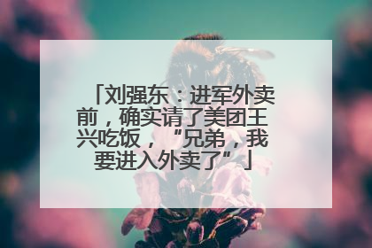 刘强东：进军外卖前，确实请了美团王兴吃饭，“兄弟，我要进入外卖了”