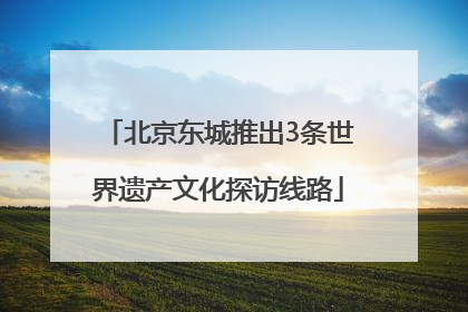 北京东城推出3条世界遗产文化探访线路